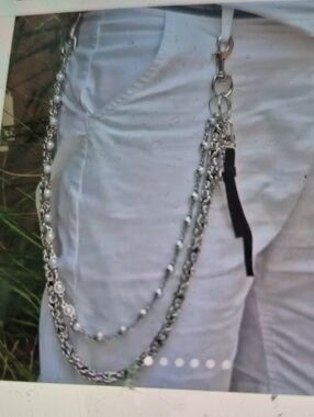 Men's Silver Multi-Chain Waist & Wallet Chain
